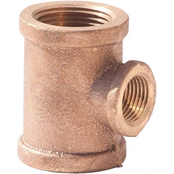 Brass 125 lb Lead Free Fitting 1x22 x 1x22 x 1/2x22 Reducing Tee NPT Female - Pkg Qty 10