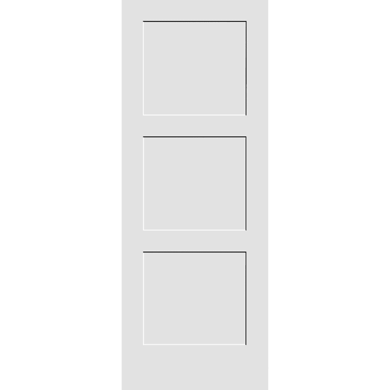 Trimlite 1668138-8433 18x22 by 80x22 Shaker 3-Panel Interior Slab Passage Door Primed