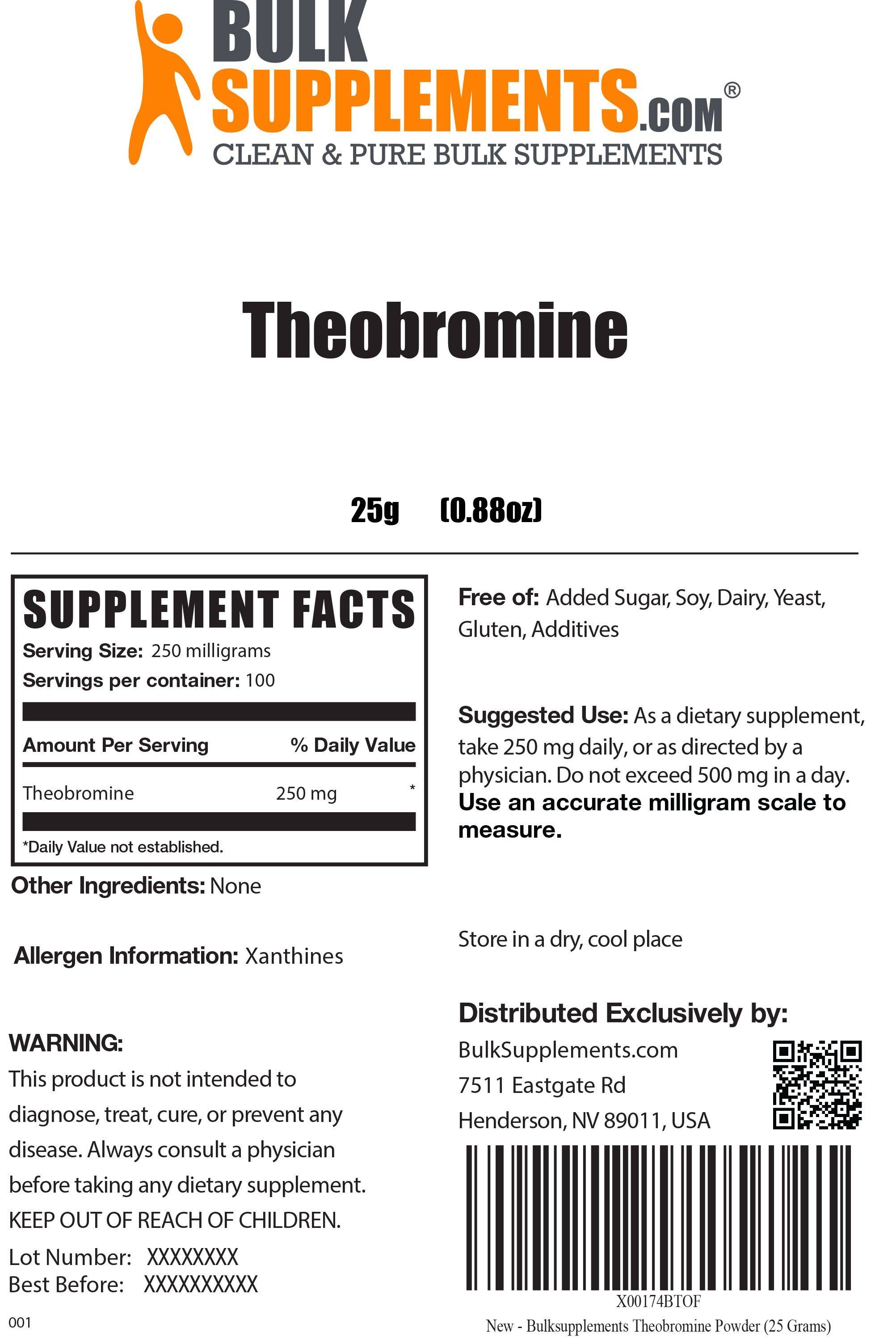 Theobromine Powder | Theobromine Supplement 500g Pure Powder