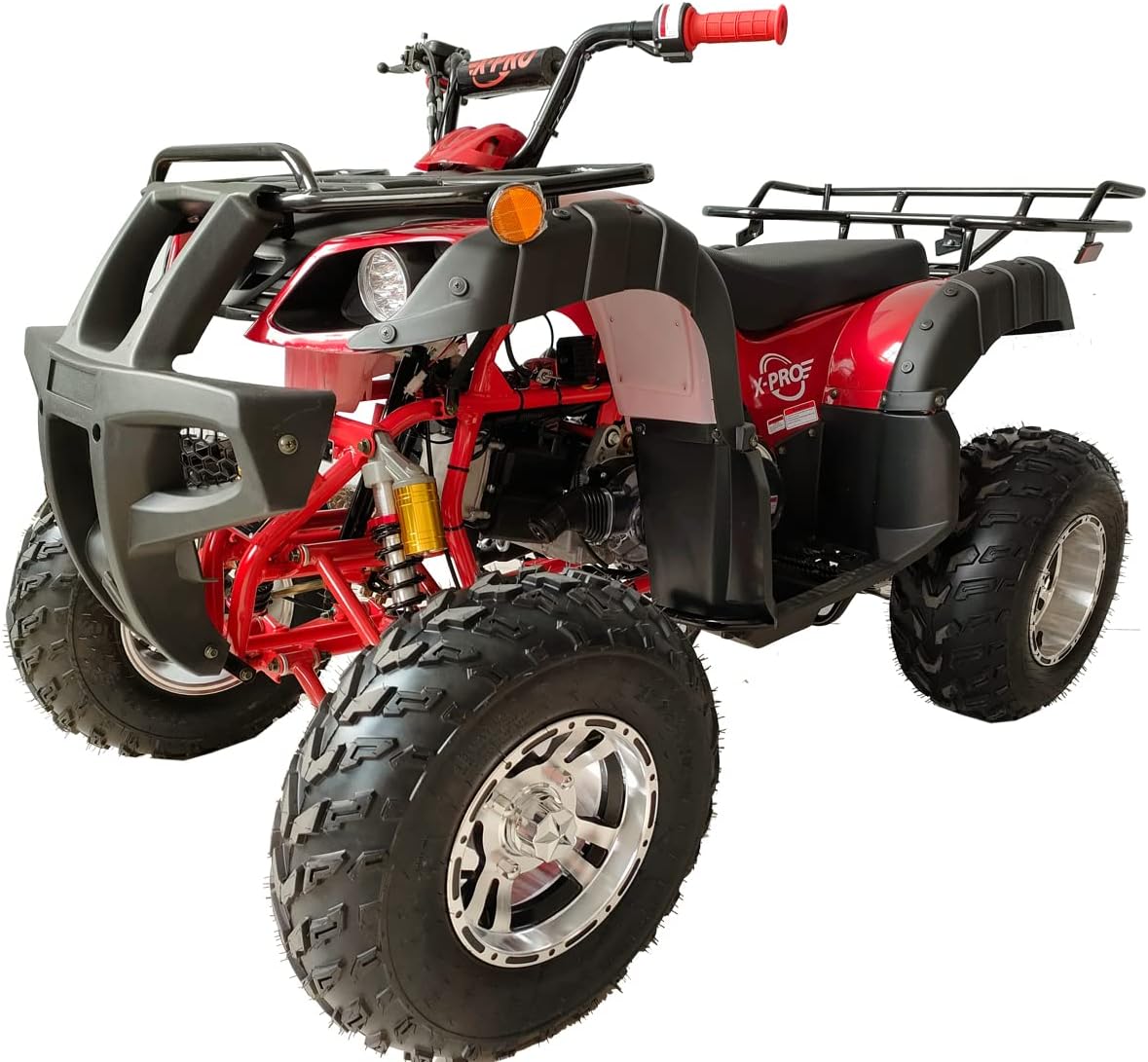 X-PRO 200 Utility ATV with Automatic Transmission w/Reverse, LED Headlight, Big 23/22 Aluminium Rim Wheels! (Factory Package, Green Camo)
