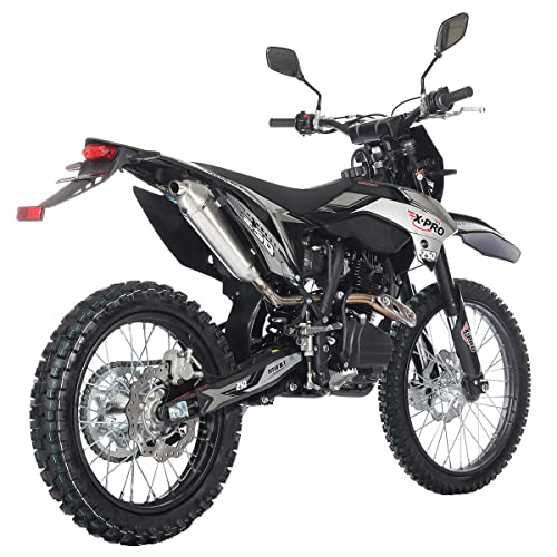 X-PRO Titan 250 DLX 250cc Dirt Bike with 5-Speed Manual Transmission, 21"/18" Wheels | All Lights, Electric/Kick Start, Zongshen Brand Engine