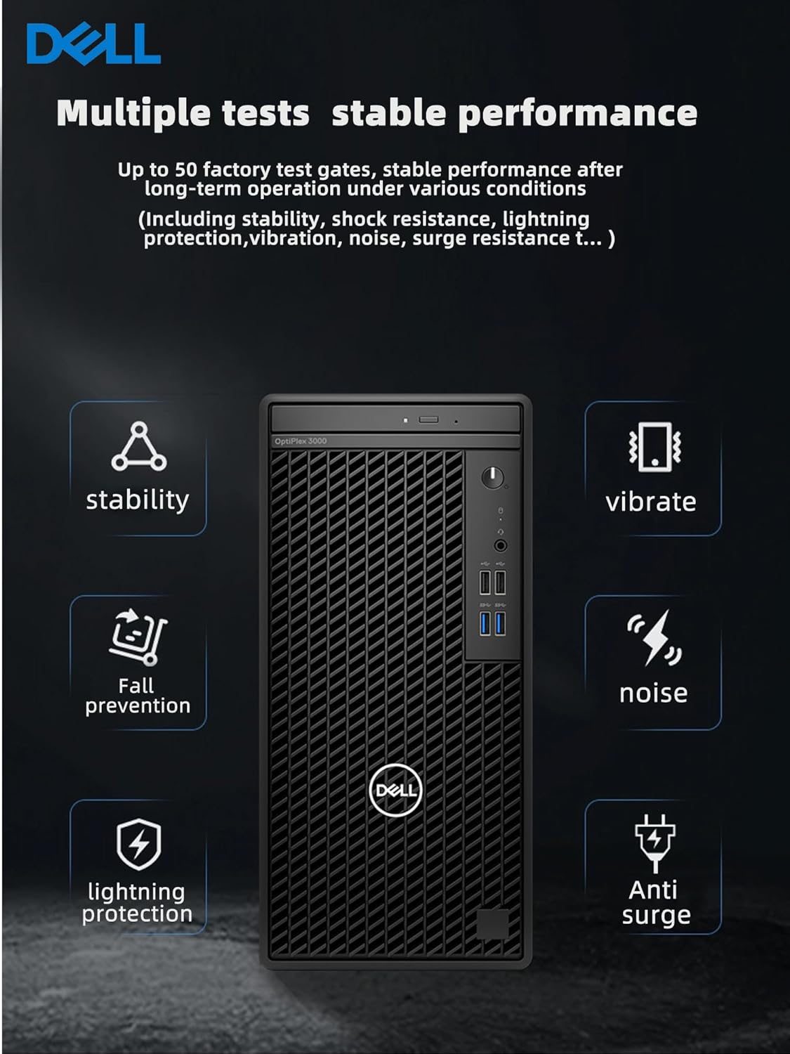 Dell Optiplex 3000 Tower Business Desktop Computer | 12th Gen Intel Core i5-12500 Processor | 16GB RAM | 256GB SSD + 1TB HDD | WiFi | DVD-RW | HDMI | Display Port(Support 4K) | Windows 11 Pro