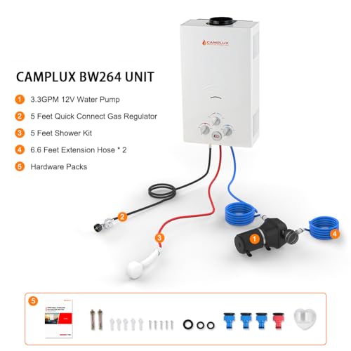 CAMPLUX BW-W Series Propane Tankless Water heater