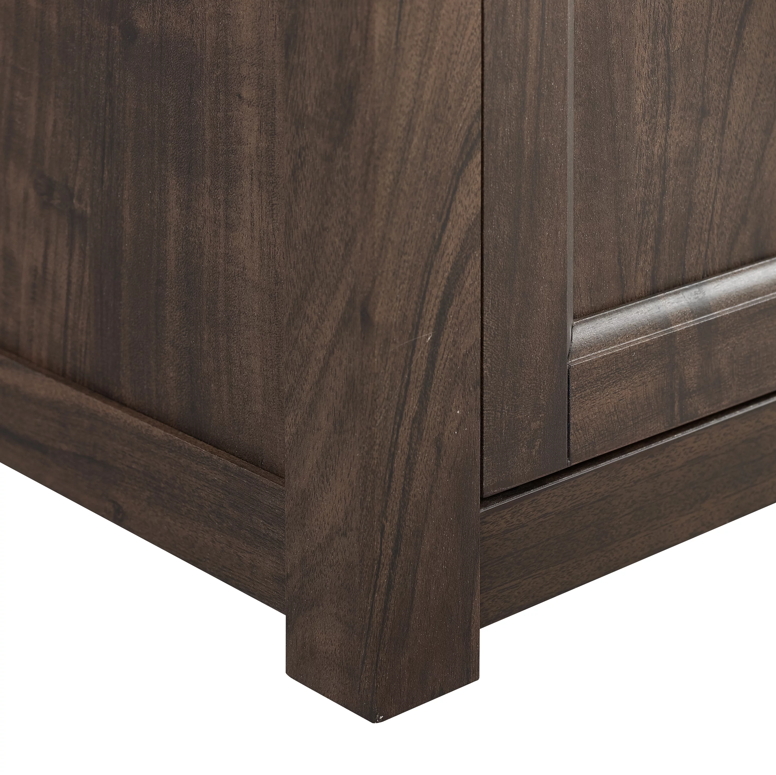 Crosley Furniture Camden 58"Rustic Wood Corner TV Stand in Dark Walnut