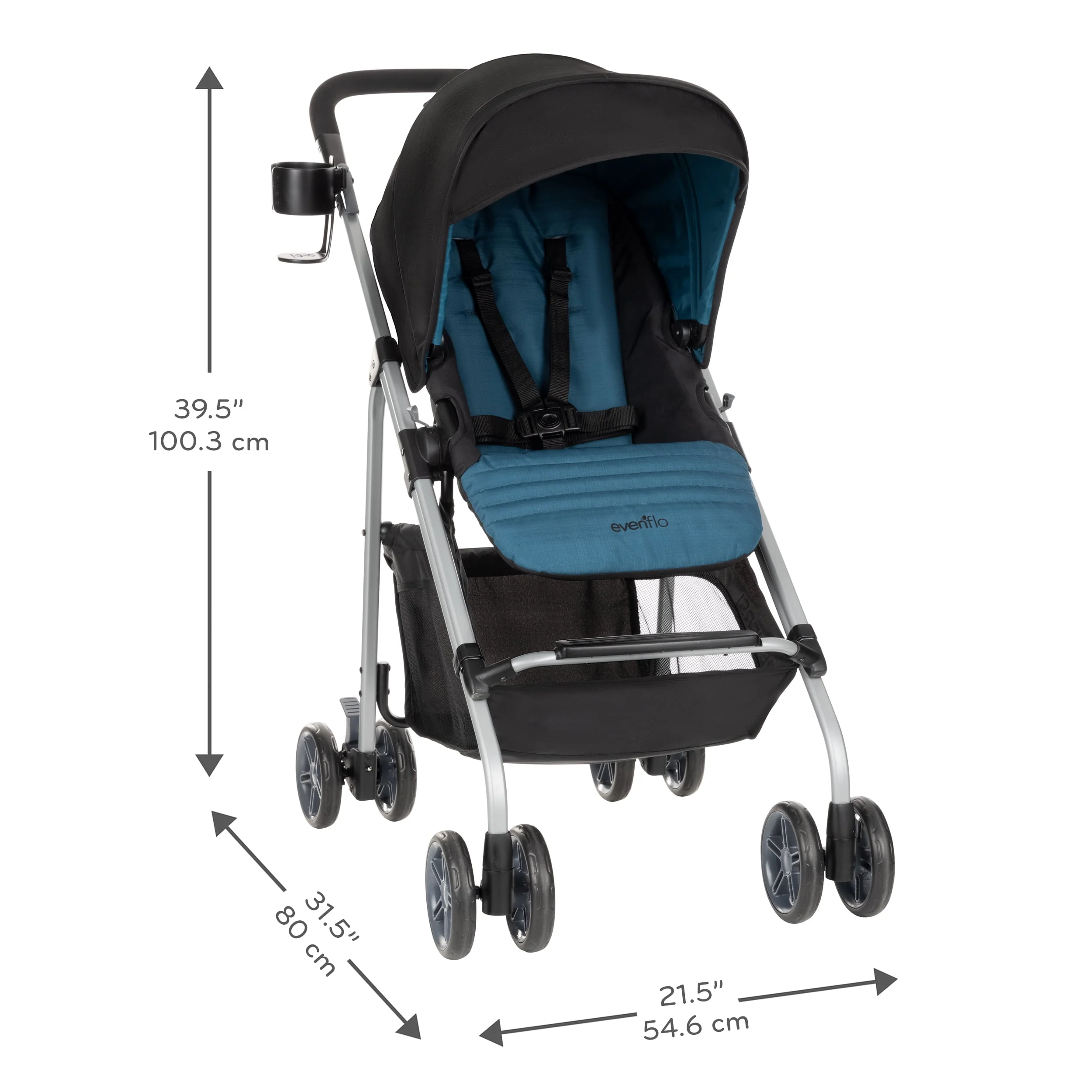 Evenflo Reversi Lightweight Reversible Stroller (Altair Black), Unisex