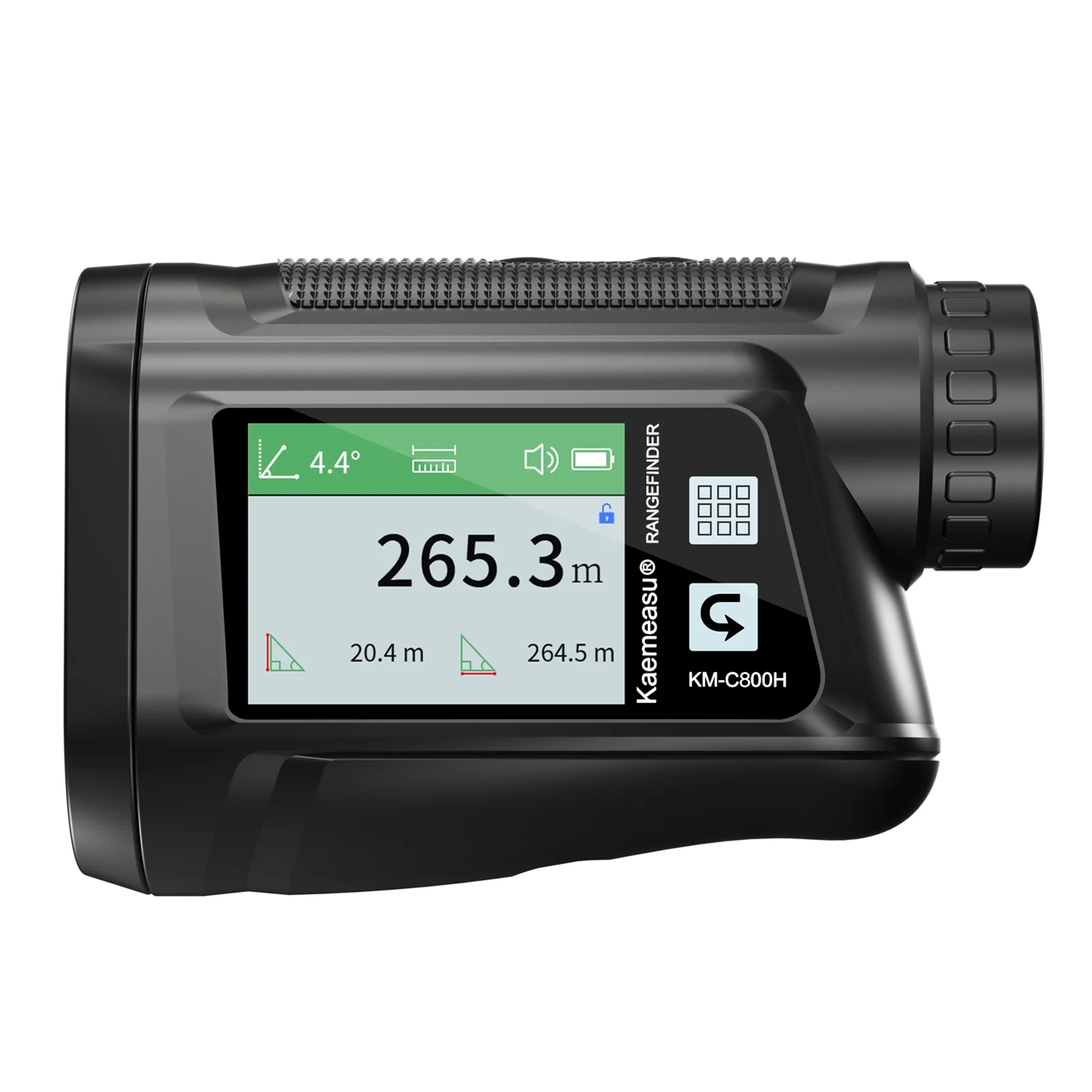 Rangefinder with LCD Touch Screen 6X Magnification 600M / 800M USB Rechargeable Finder Distance Meter with Speaker Slope Function Flag Locking Vibration