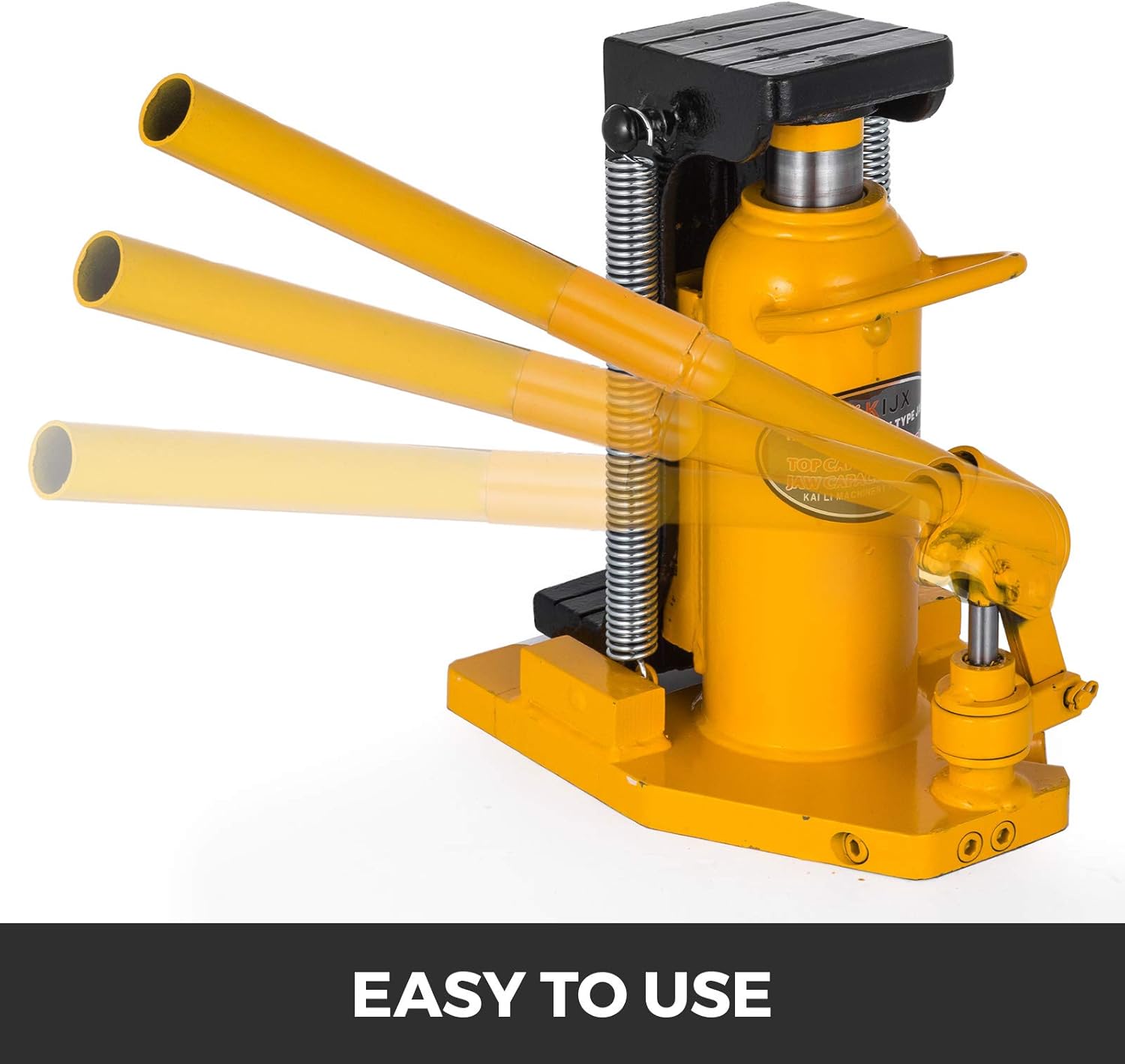 Mophorn Toe Jack Lift Hydraulic Machine Toe Jack Lift Air Hydraulic Toe Jack Proprietary Heat-Treated Steel (10-20Ton Yellow)
