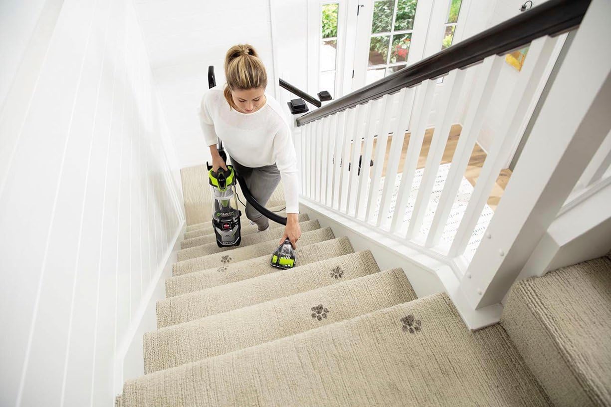 BIISSELL - CleanView Alleergen Lift-Off Pet Vacuum Tangle-Free Brush Roll & HEPA Sealed - Black/Electric Green