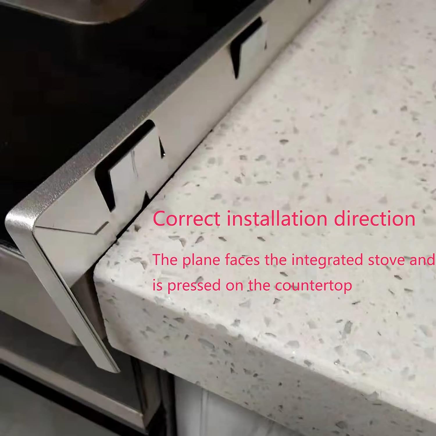Stove Gap Covers Stainless Steel-Will Not Melt and Burn Like Silicone Covers Can,Stove Gap Covers Stainless Steel 25 Inch, Kitchen Stove Counter Gap Cover.