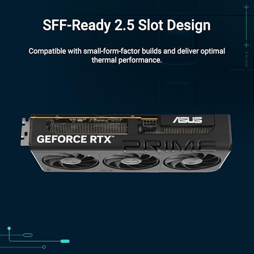 ASUS The SFF-Ready Prime GeForce RTX™ 5060 8GB GDDR7 OC Edition Graphics Card (PCIe® 5.0, 8GB GDDR7, HDMI®/DP 2.1, 2.5-Slot, Axial-tech Fans, Dual BIOS)