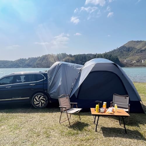 6 Person SUV Tent for Camping, Double Layer PU3000mm and UPF 50+ UV Waterproof Car Tents, includes Rainfly and Storage Bag, 10FT L x 10FT W