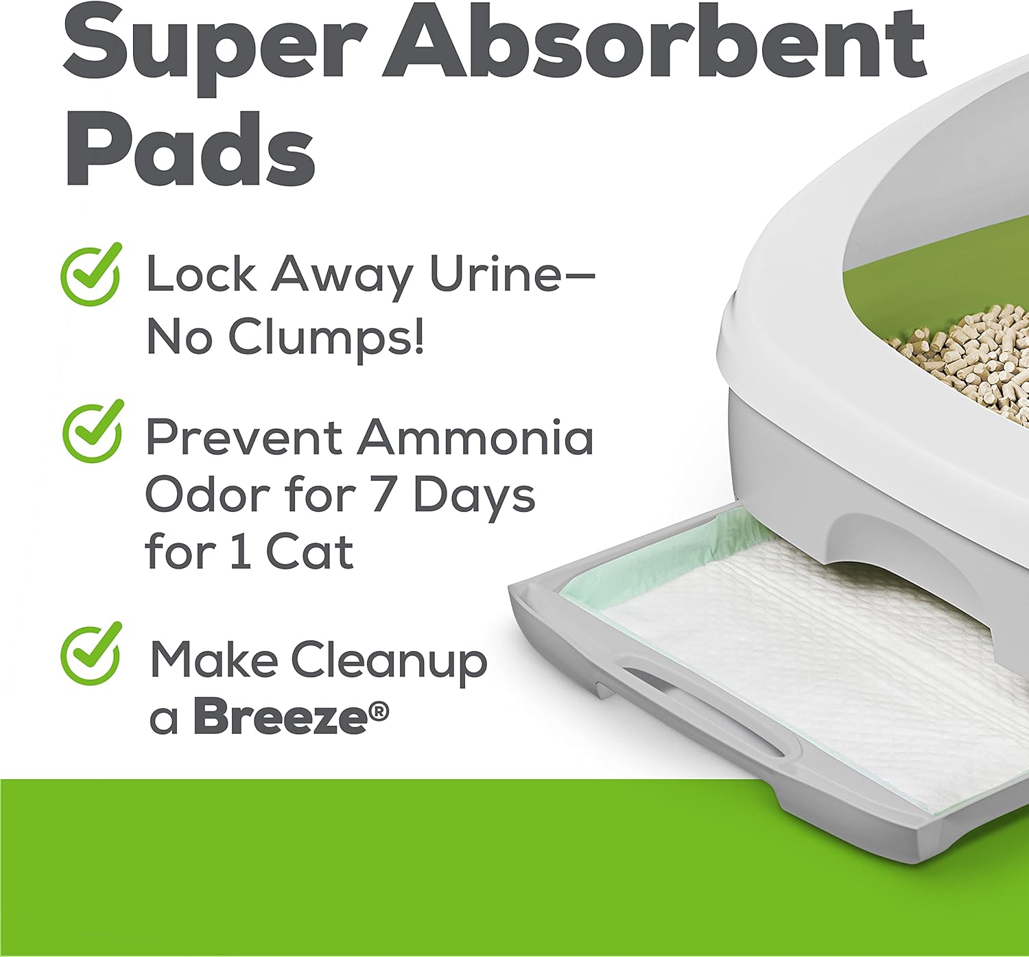 Purina Tidy Cats Breeze Cat Litter Box System Starter Kit, XL Breeze Litter System With Pads & Pellets