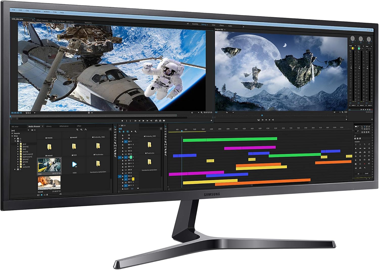 Samsung 34" Class Ultrawide Monitor with 21:9 Wide Screen, S34J552WQNXZA