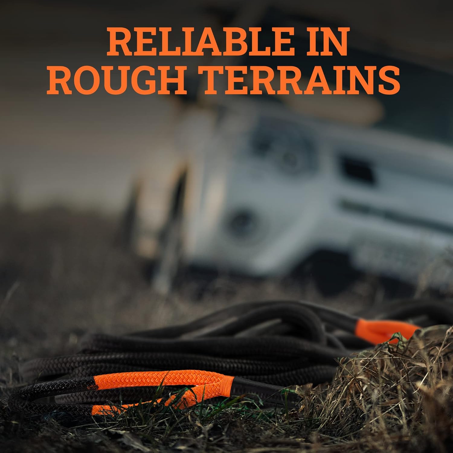 SGT KNOTS Double Braided Recovery Rope – Tow Ropes for Vehicles (30000 lbs) – Energy Coated Recovery Rope - Nylon Tow Strap with Reinforced Loops for 4x4, SUV, Truck – Off-Road Recovery I 7/8" x 30 ft