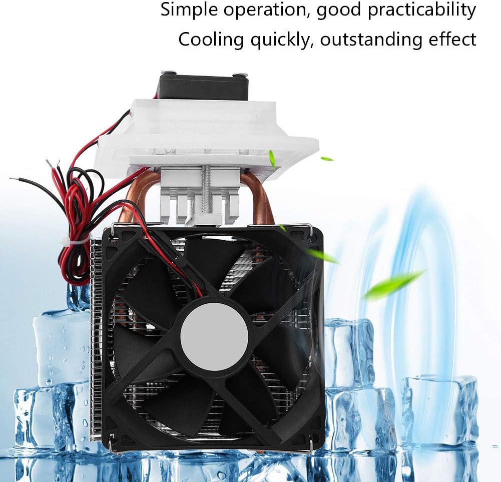 12V Semiconductor Refrigeration Thermoelectric Peltier Air Cooling Dehumidification System Cooler Fan Cooling System Kit 175x100x98 mm