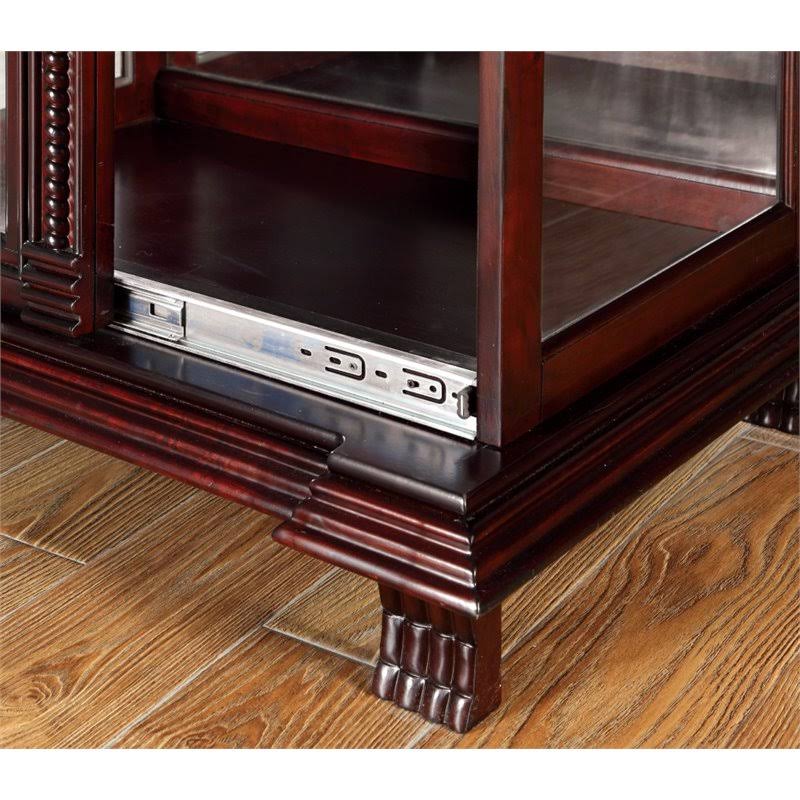 Furniture of America Lisandro Traditional Curio Cabinet in Espresso
