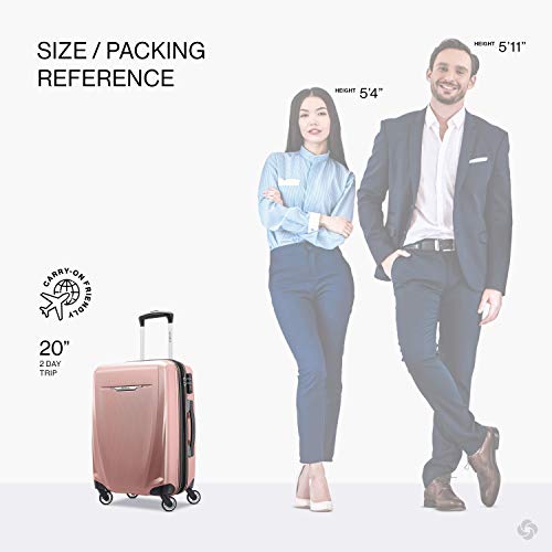 Samsonite Winfield 3 DLX Hardside Expandable Luggage with Spinners, Silver, Carry-On 20-Inch