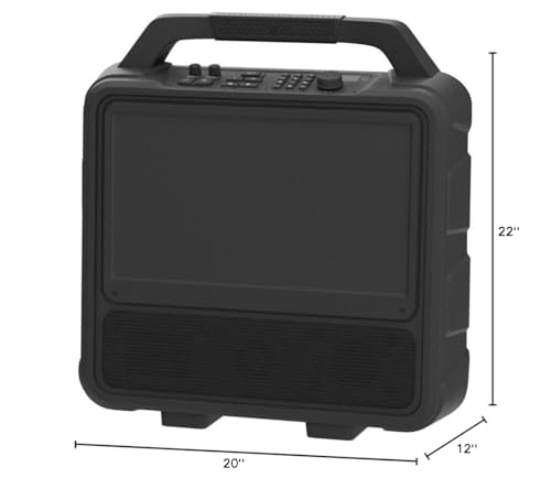 Monster Vision | Portable Entertainment System, 15.6” Full HD Screen, 60W Audio | Up to 25 Hours Playback | Two HDMI Ports for Your Favorite Smart Streaming Device & Gaming Console | Portable TV