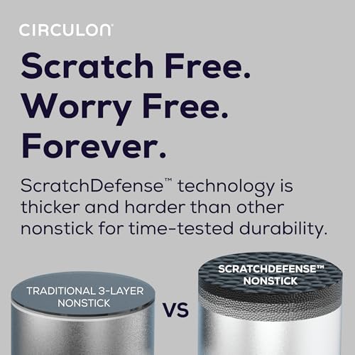 Circulon C1 Series Clad Stainless Steel with ScratchDefense Technology Cookware Nonstick Induction Stockpot with Lid, Metal Utensil Safe, 8 Quart - Polished Stainless Steel