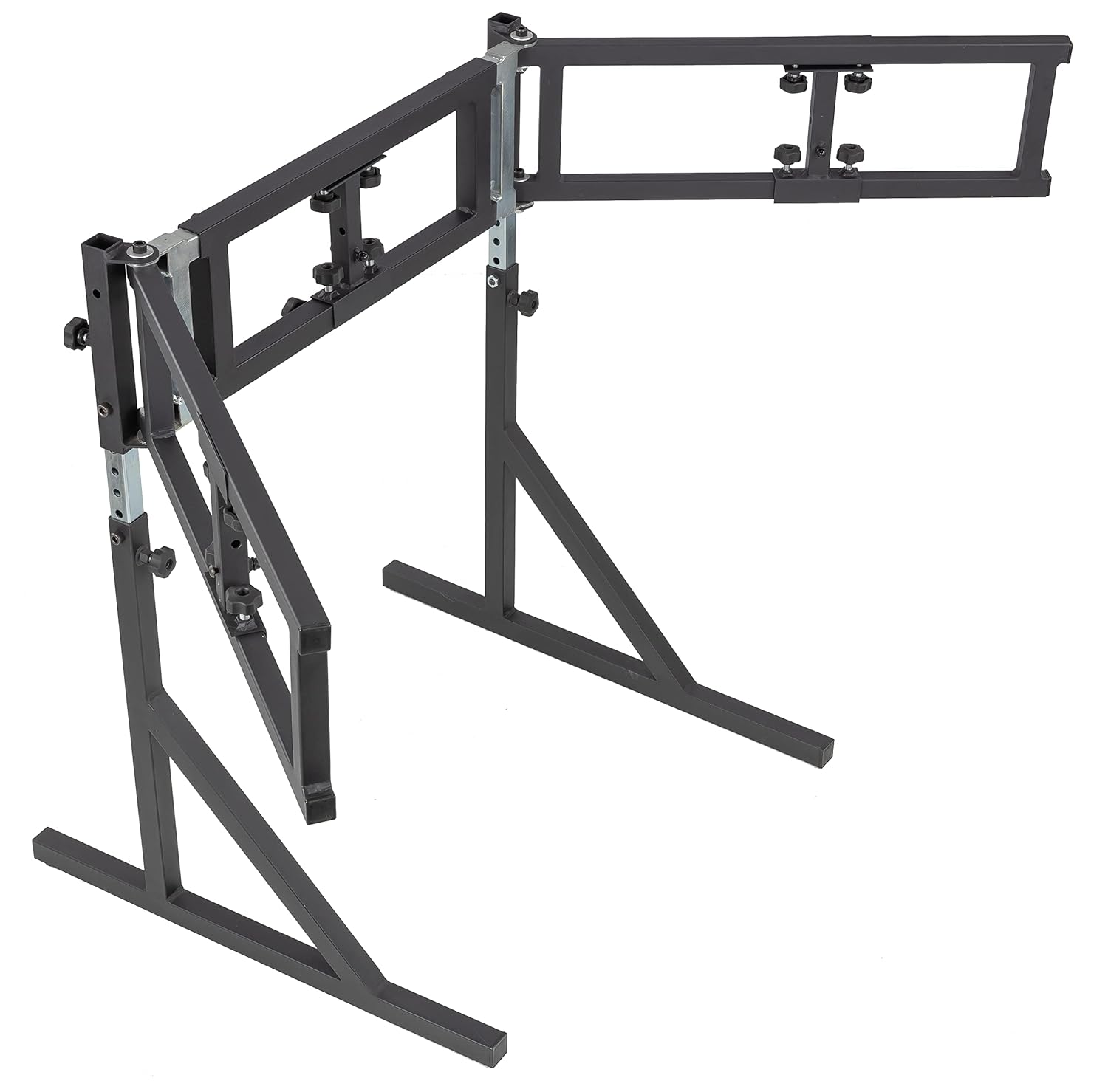 SimFab Triple Monitor Stand for Racing and Flight Simulators Model LD | Up to 100x100mm VESA Mount or M4/M5 Hardware (Triple Monitor Stand, Light Duty Mount Brackets)