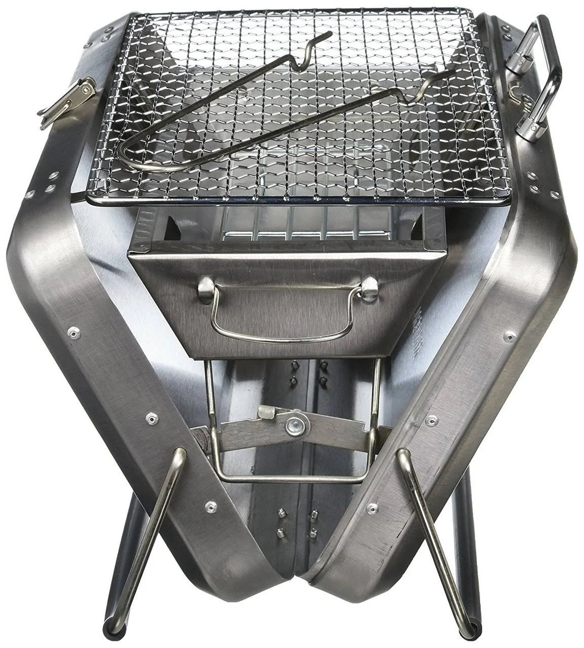 Kikkerland Bq01 Portable BBQ Suitcase Silver