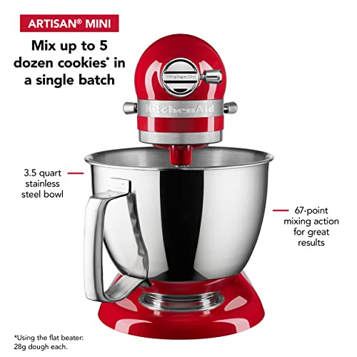 KitchenAid Artisan Mini 3.5 Quart Tilt-Head Stand Mixer - KSM3316X - Candy Apple Red