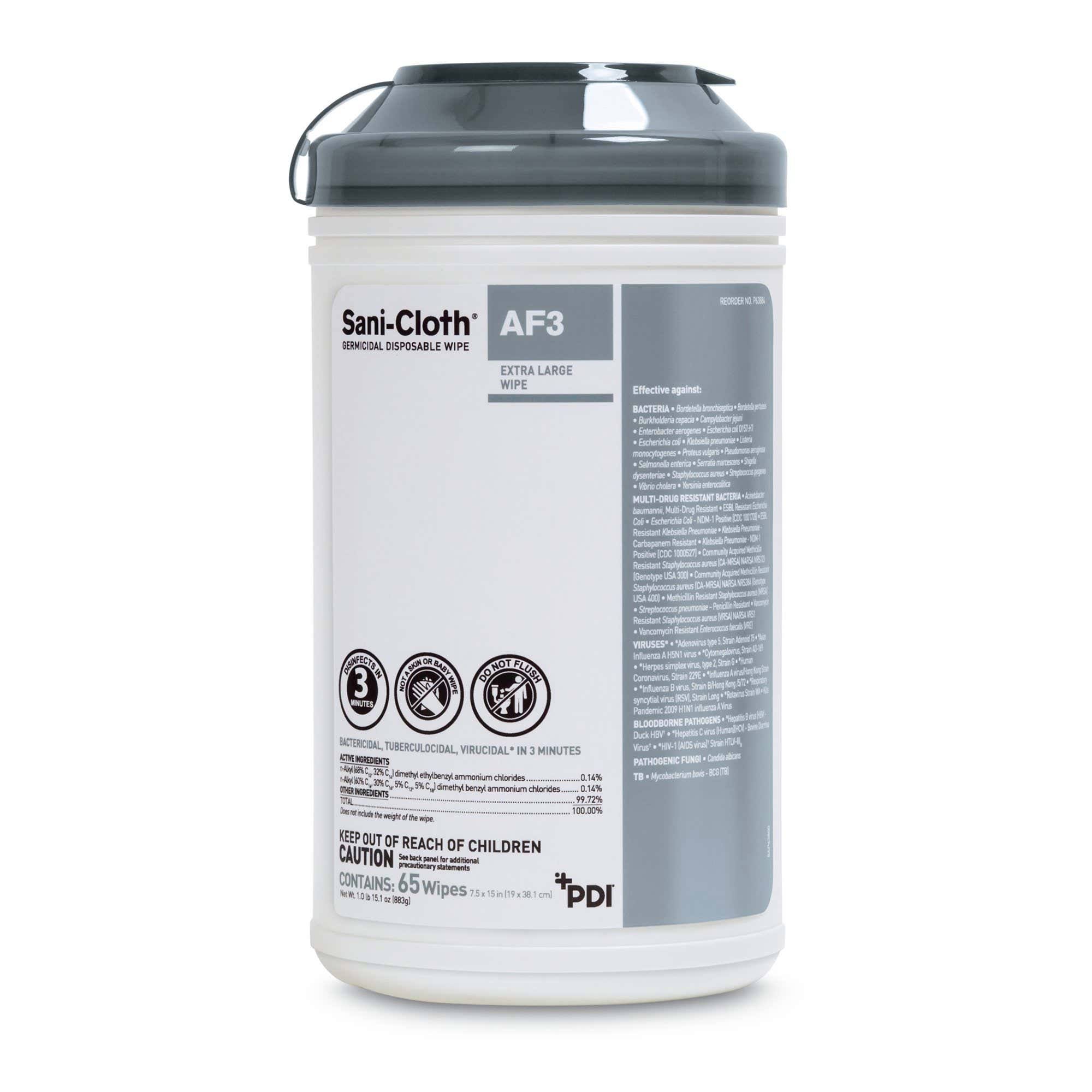 Sani-Cloth AF3 Surface Disinfectant Cleaner Germicidal Wipe 65 Count