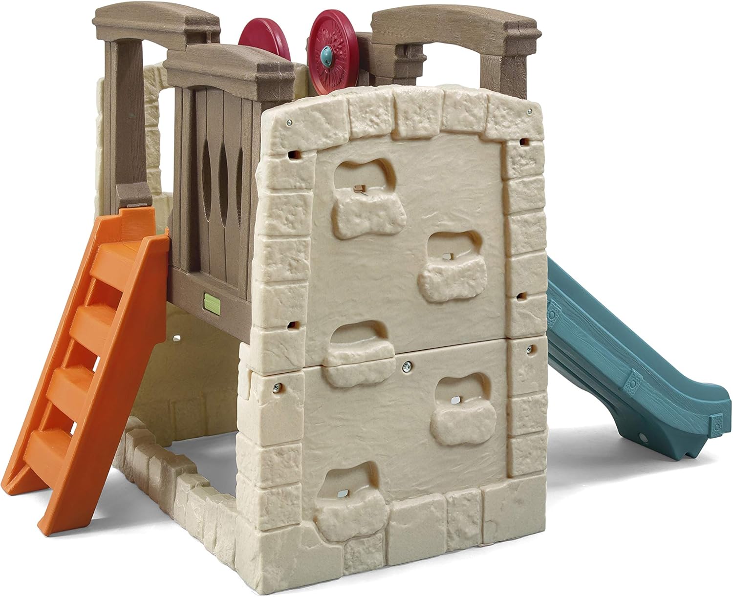 Step2 Naturally Playful Woodland Climber - Kids Durable Plastic Slides and Climbers, Multicolor