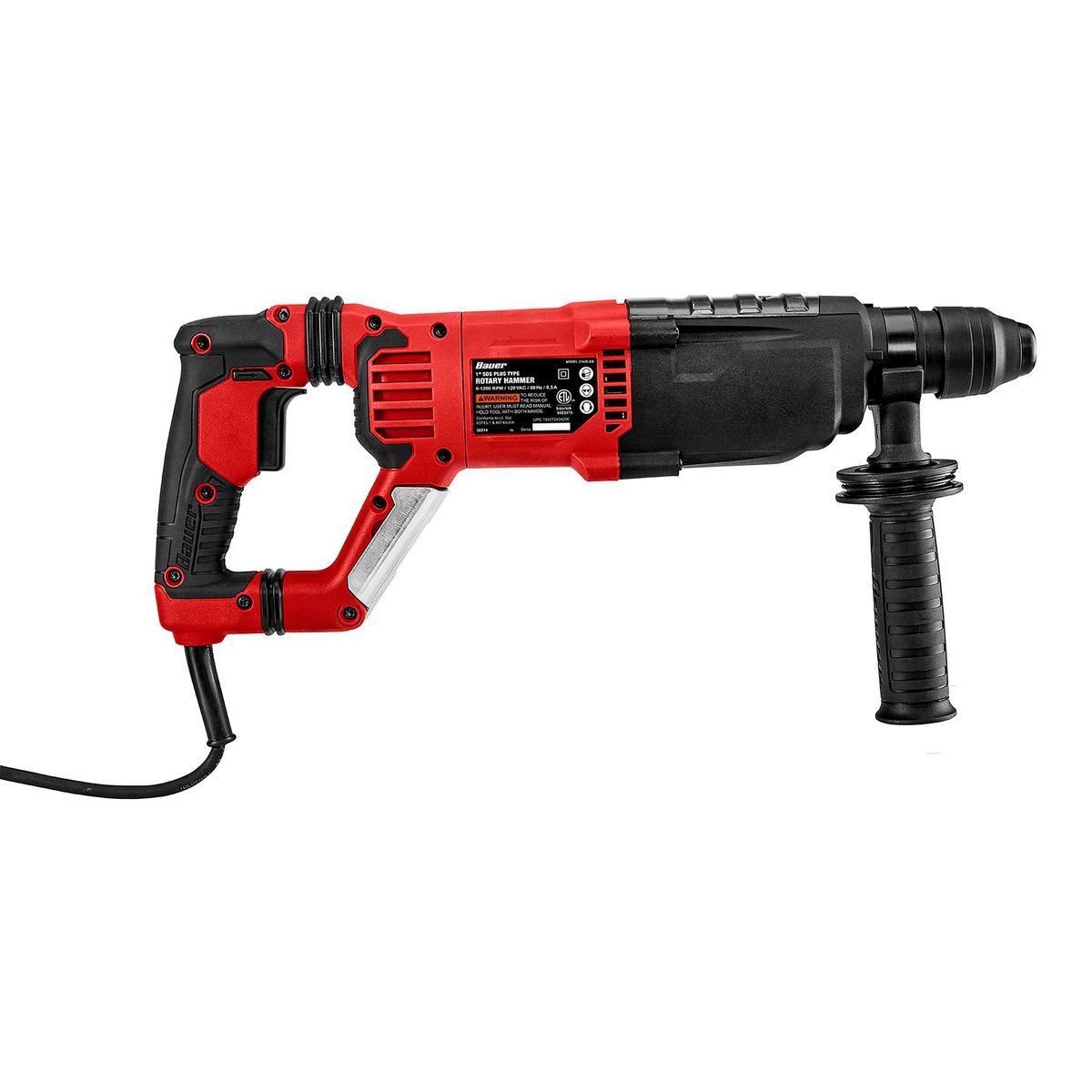 BAUER 8.5 Amp, 1 in. SDS-PLUS Type Variable-Speed Rotary Hammer