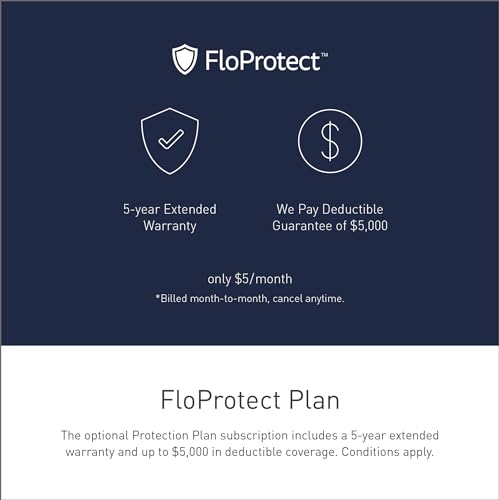 Moen Flo Smart Water Monitor and Automatic Shutoff Sensor, Wi-Fi Connected Water Leak Detector for 1-Inch Diameter Pipe, 900-006