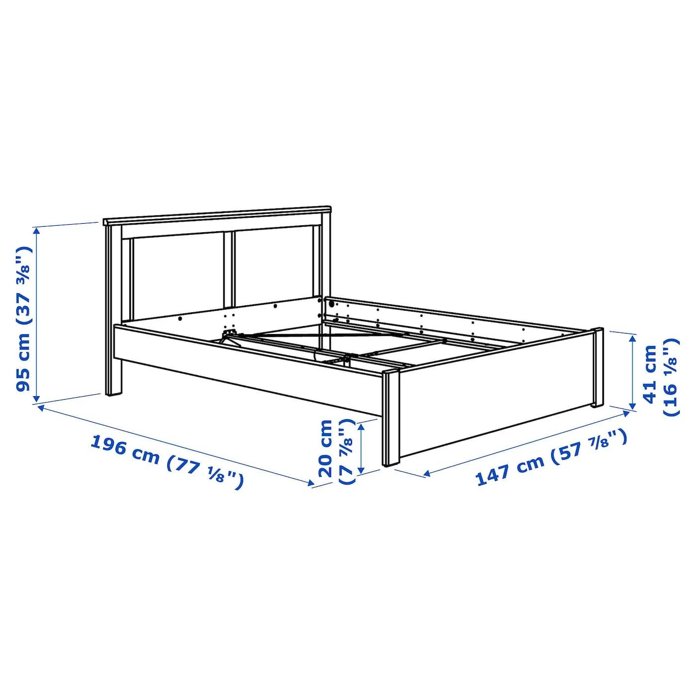 IKEA - SONGESAND Bed Frame, White, Full/Double