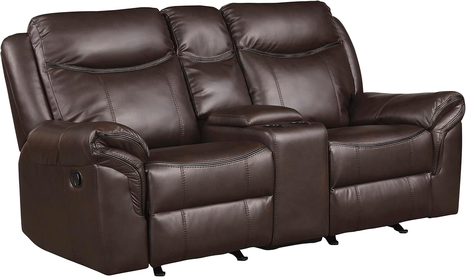 Lexicon Whirlaway Manual Reclining Living Room Sofa Set, 3-Piece, Dark Brown