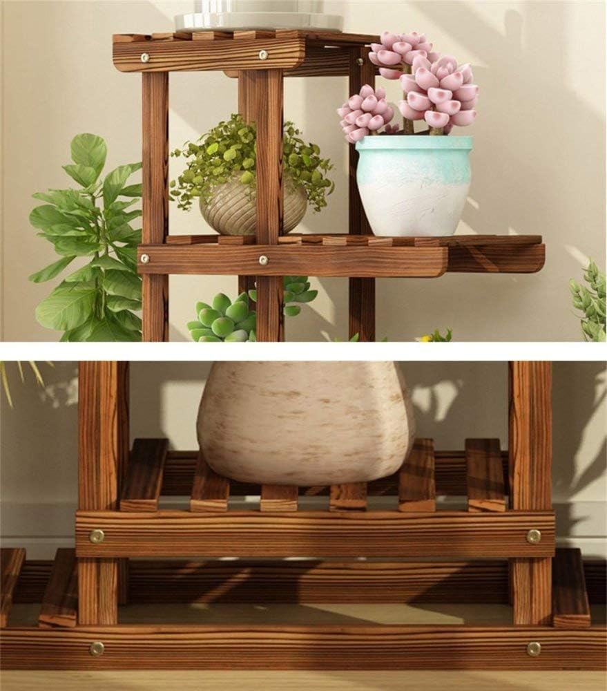 Indoor 3-Layer Wooden Flower Pot Stand, Multi-Layer Garden Floor Plant Stand, Decoration Shelf