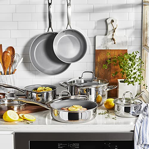 Henckels Clad H3 Stainless Steel Ceramic Nonstick Cookware Set