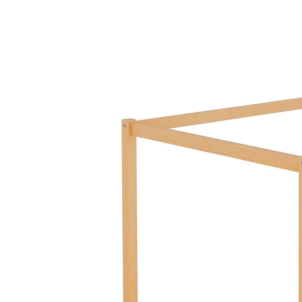 Simple Style Full Size Wood Canopy Platform Bed with Support Legs