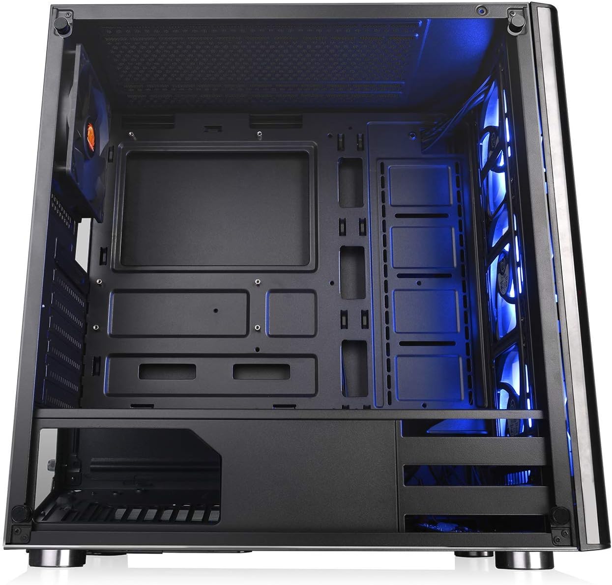Thermaltake V200 Tempered Glass RGB Edition 12V MB Sync Capable ATX Mid-Tower Chassis with 3 120mm 12V RGB Fan + 1 Black 120mm Rear Fan Pre-Installed CA-1K8-00M1WN-01