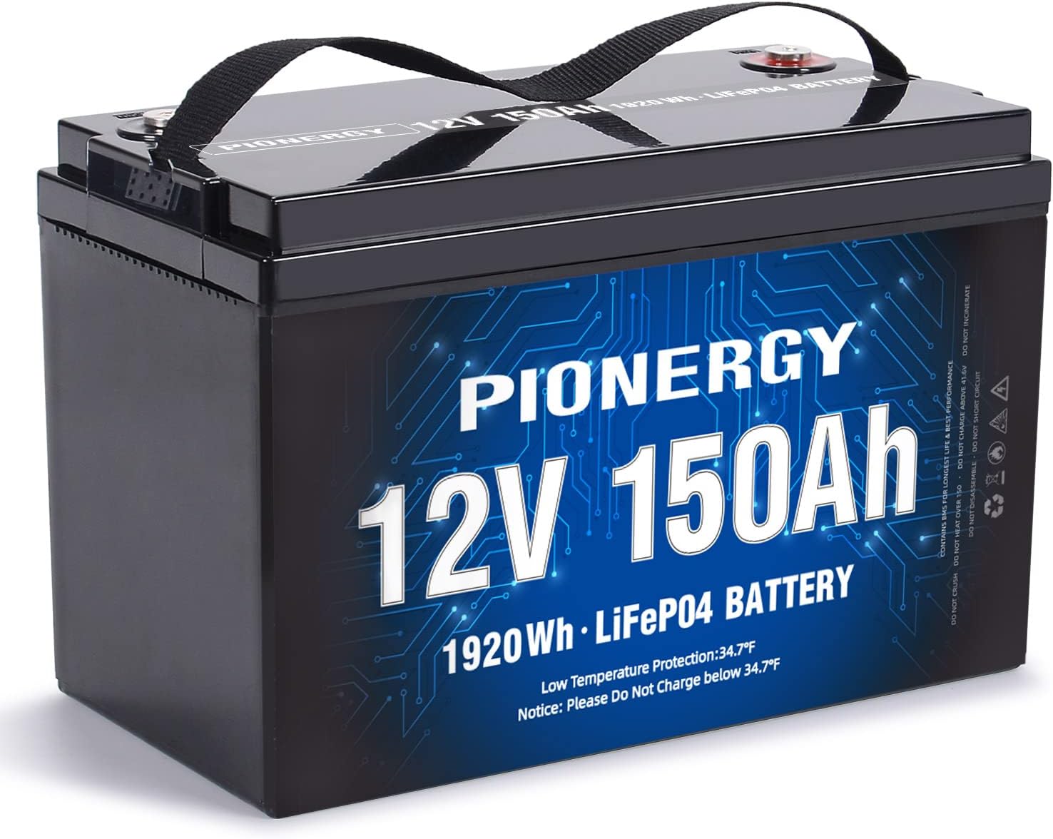 LiFePO4 Battery, Lithium Battery 4000+ Cycles Rechargeable Iron Phosphate Battery for RV, Solar Power and Backup Battery Low Self-Discharge and Light Weight with Built-In BMS (12.8V 6 Ah)