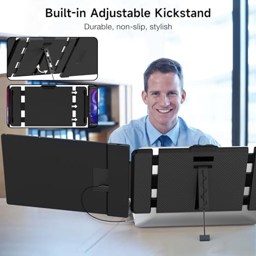Laptop Screen Extender, 14''Portable Laptop Monitor, 1080P FHD IPS Monitor Extender, Plug and Play No Driver, for 13”-17.3” Laptop, Supports Wins/Mac/Android/Switch
