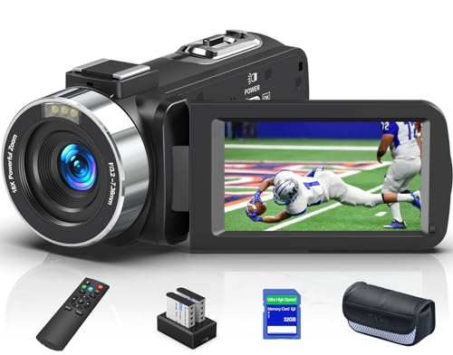 8K 64MP Camcorder Video Camera IR Night Vision 18X Digital Zoom YouTube Vlogging Camcorder
