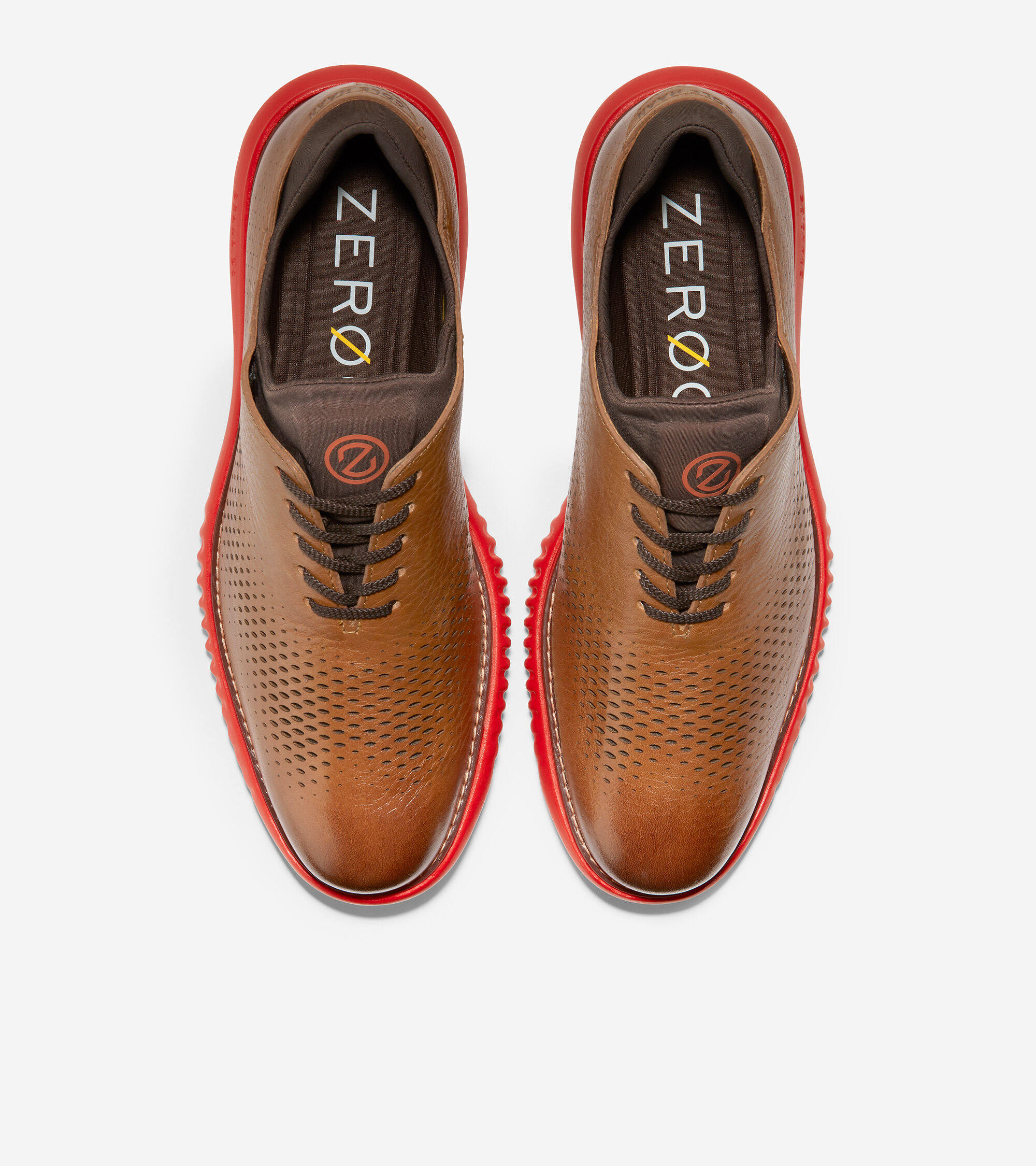 Cole Haan 2.ZERØGRAND Lined Laser Wingtip Oxford - Brown - Oxfords