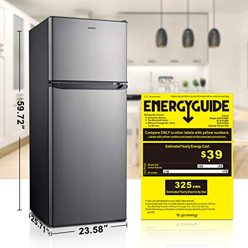 Galanz Refrigerator, Adjustable Electrical Thermostat Control with Top Mount Freezer Compartment