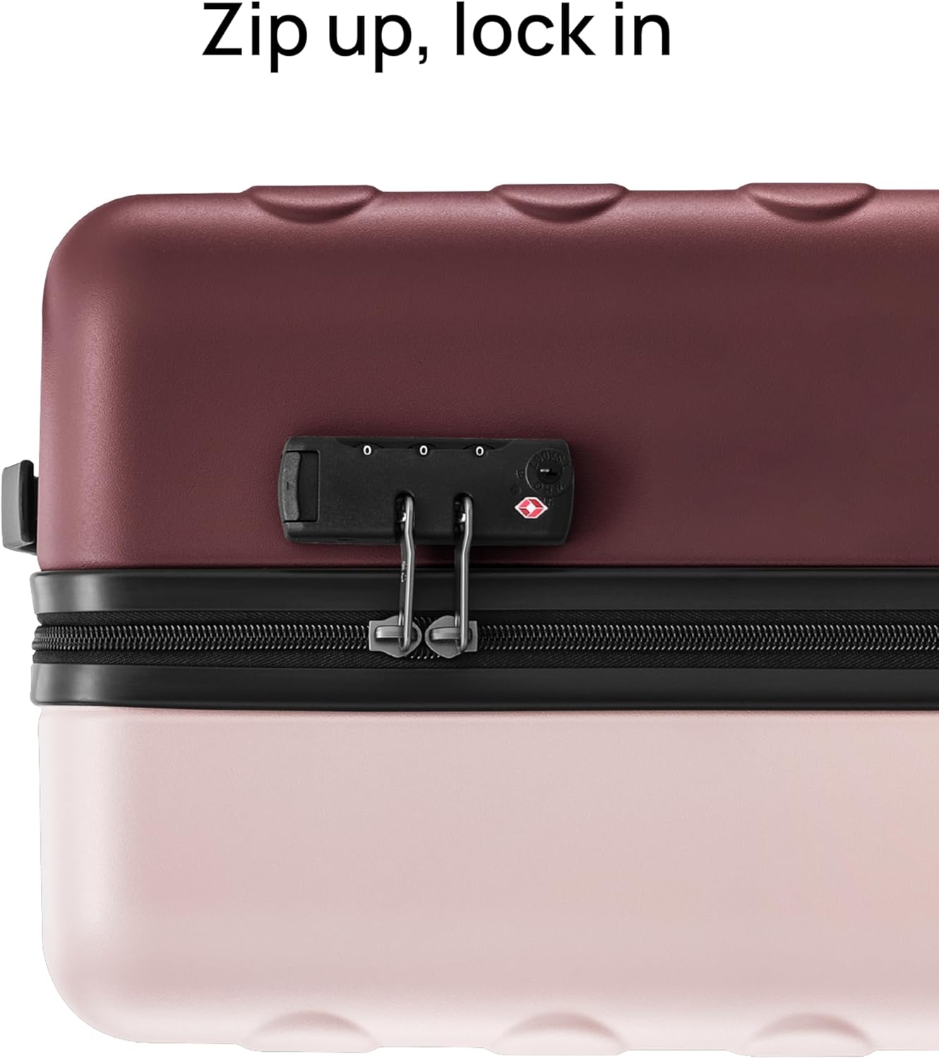 Carry on Luggage 22 X 14 X 9 Airline Approved, 20 Inch Luggage for 3-5 Days Travel, Double Spinner Wheels, 100% Hardshell PC, TSA Lock (Pink Red, Rhine)