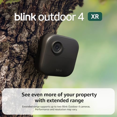 Blink Outdoor 4 XR (newest model) – two-year battery wireless camera with 4x security coverage, 1000 ft open-air range or 400 ft with typical use — 2 camera system