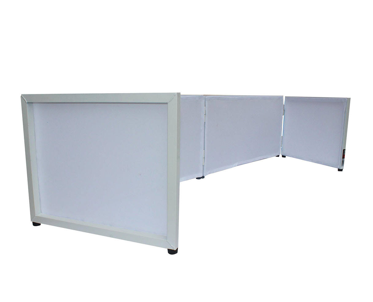 Prox XF-Ttfw 6ft Table Top DJ Facade Wedding White Trim + Black u0026 White Scrim