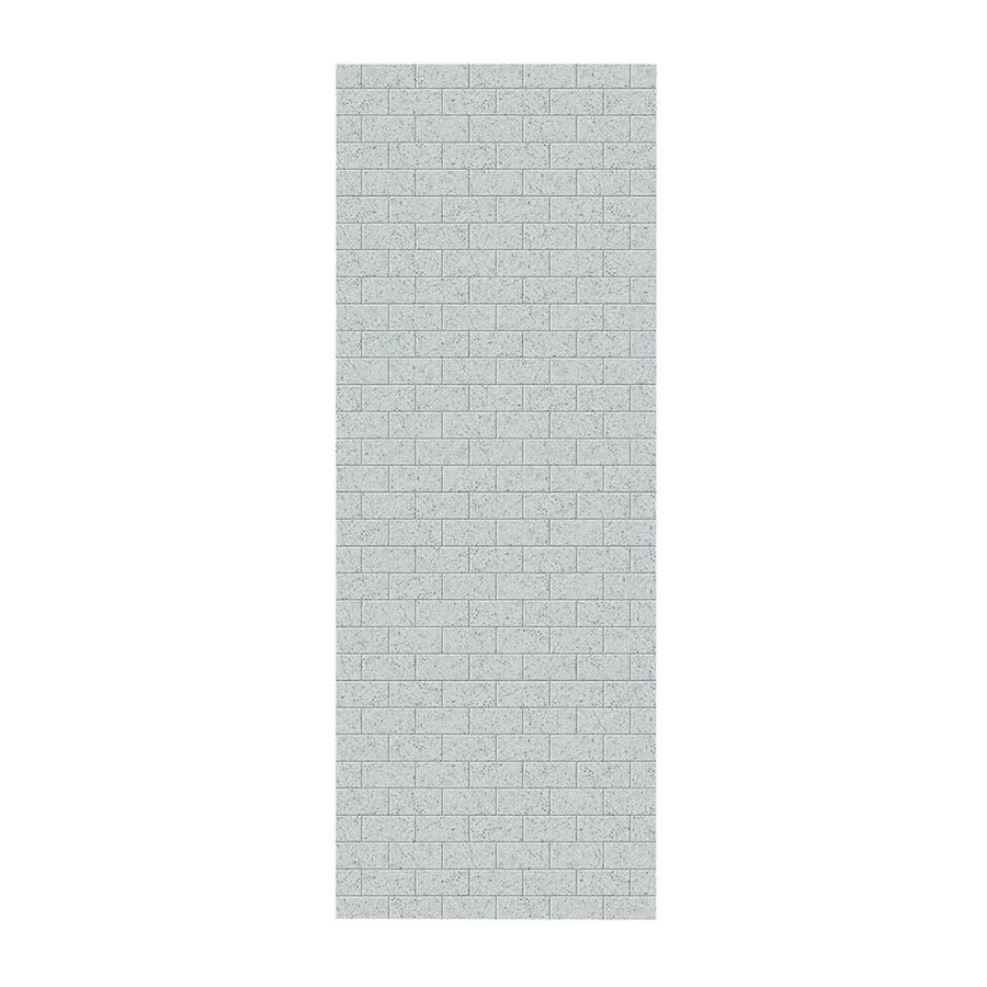 Swan Solid Surface 36-in x 96-in Shower Wall Panel in Tahiti Gray
