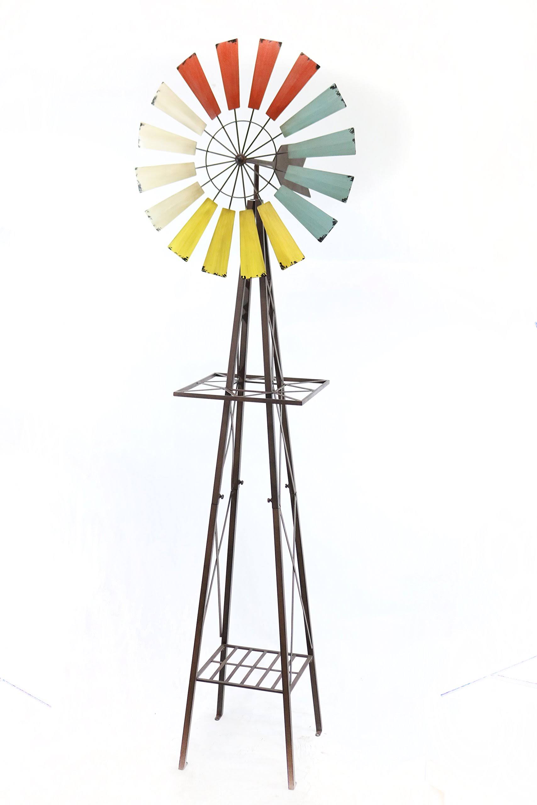 Alpine Metal Windmill Garden Stand