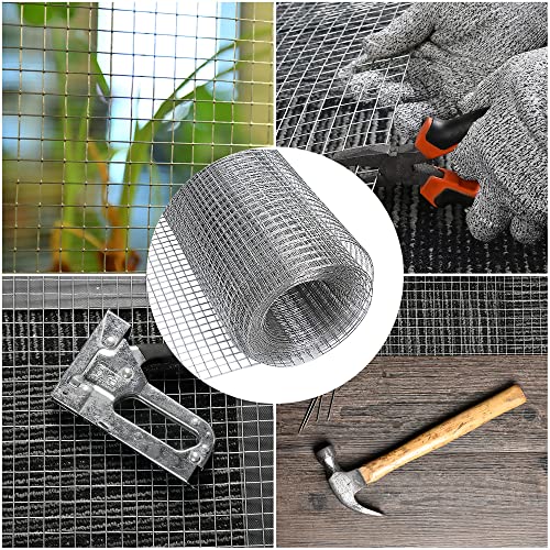 48" x 200' Hardware Cloth 1/2 inch Galvanized Wire mesh - 19 Gauge Welded Cage Metal Wire Fence, for Garden Rabbit Fencing Chicken Coop Metal Fence/Run/Cage/Pen/Vegetables Garden