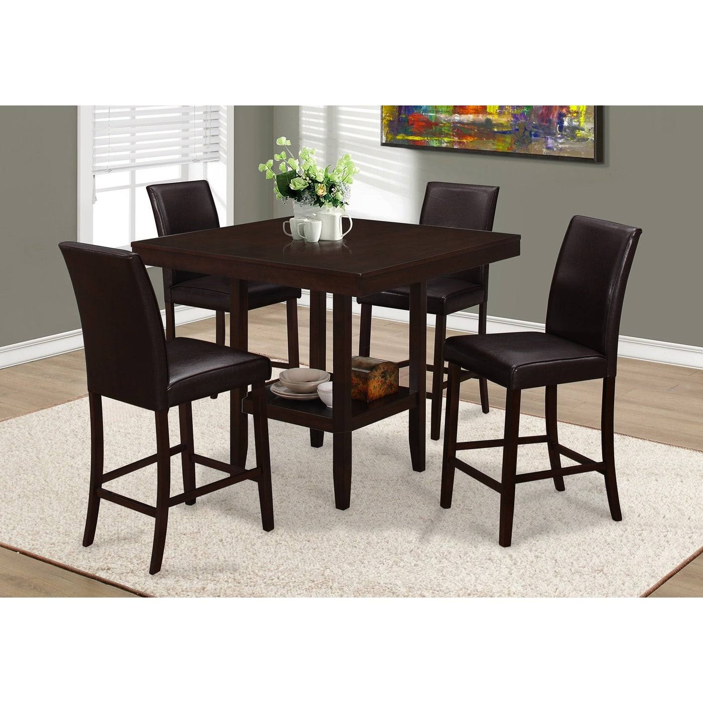 Cappuccino Counter 42nch x 42nch Dining Table - Wood - Brown