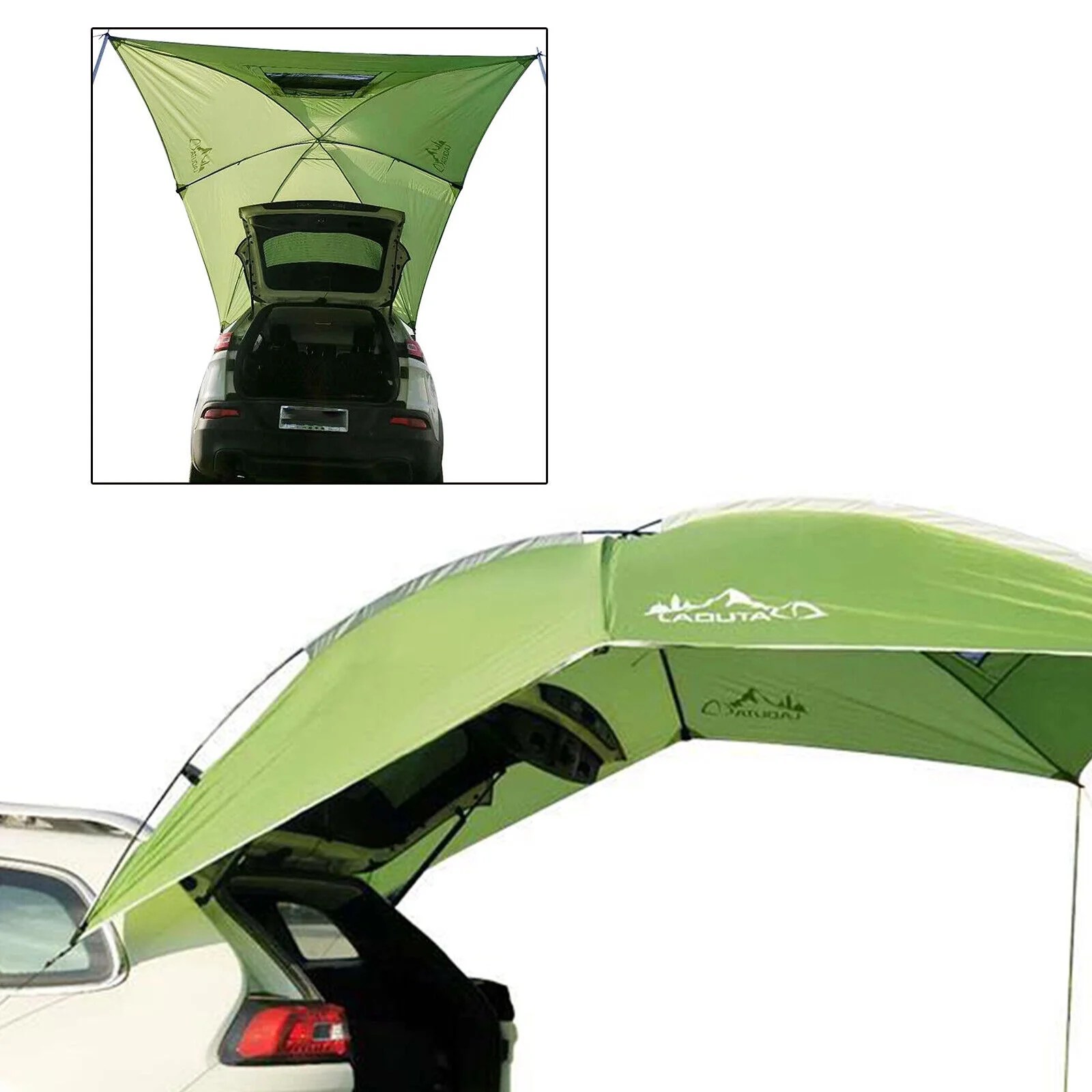 Miumaeov Car SUV Truck Tent Shelter Awning Rooftop Outdoor Camping Canopy Sunshade 9.18X6.2ft