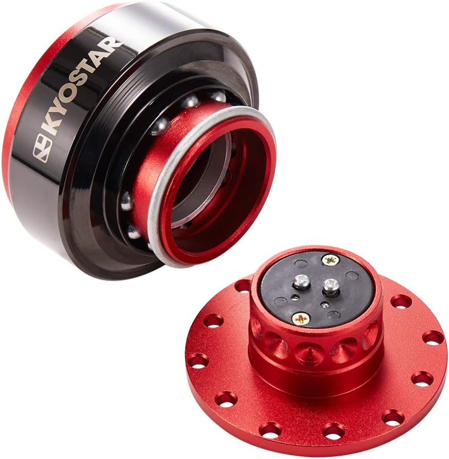 WKD Titanium Steering Wheel Quick Release Hub Adapter Snap Off Boos Kit Black #8313